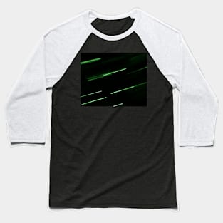 Green shooting stars blurred lights Baseball T-Shirt